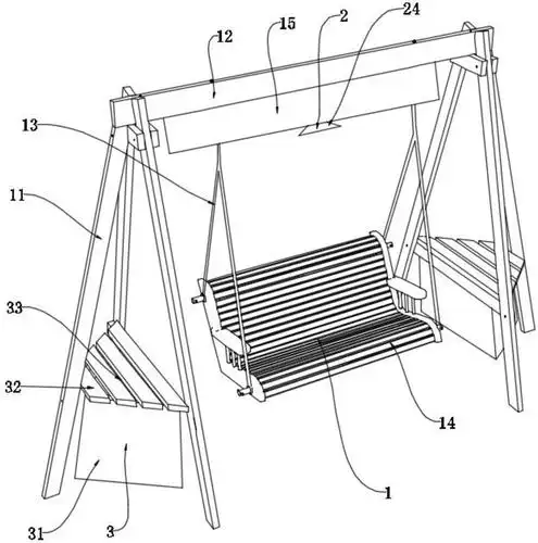 一种能量传递式可集水海绵秋千