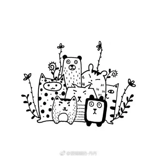 丹丹的手绘##黑白画涂鸦