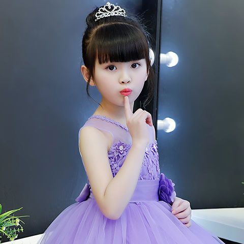 世雅一刀齐儿童刘海假发片女空气刘海小女孩礼服裙搭公主发饰写真拍照