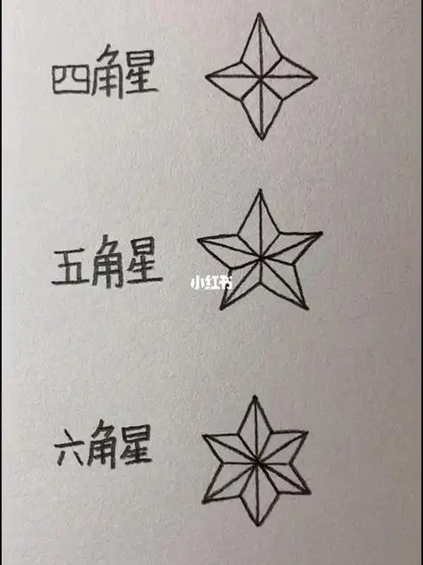 简笔画立体五角星画法