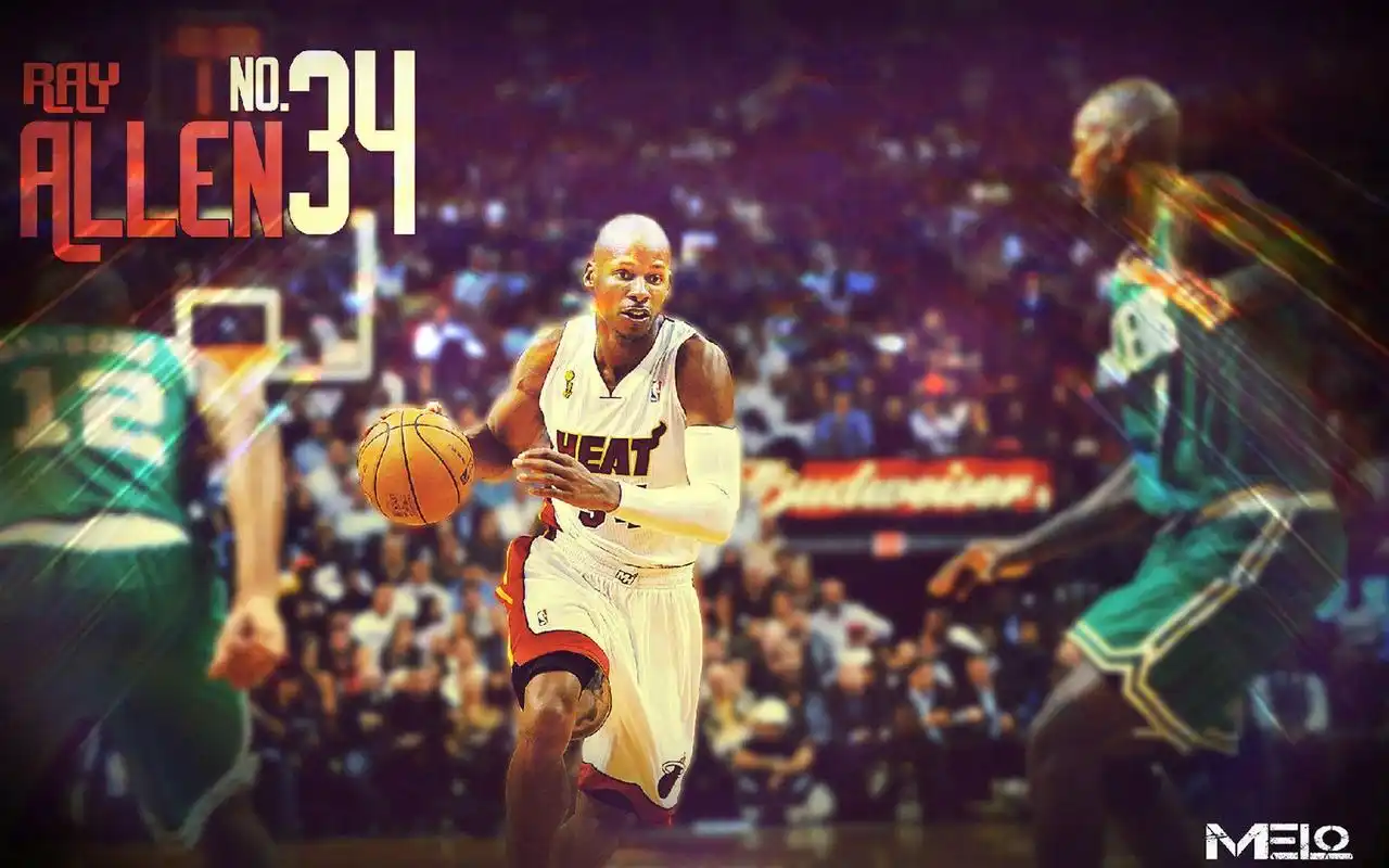 雷阿伦篮球绝杀高清电脑桌面壁纸下载