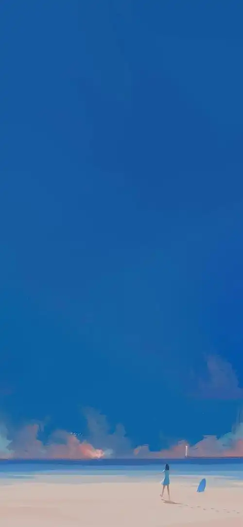 蓝色治愈系无水印手机壁纸_网易订阅