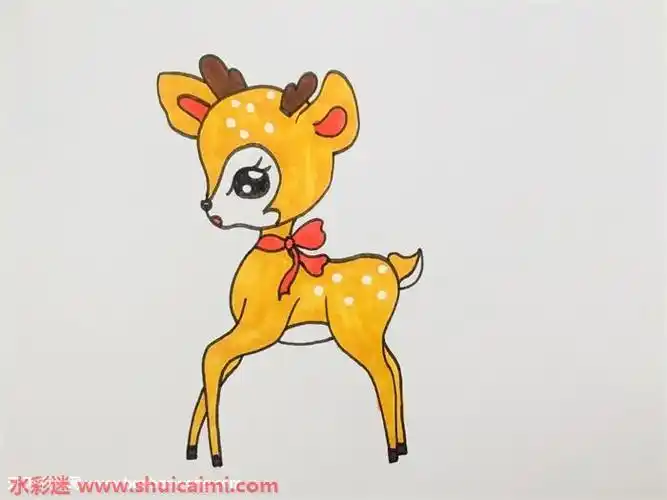 梅花鹿怎么画梅花鹿简笔画简单彩色