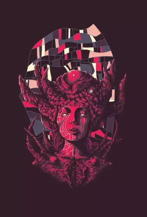 朋克夸张风格t恤图案设计