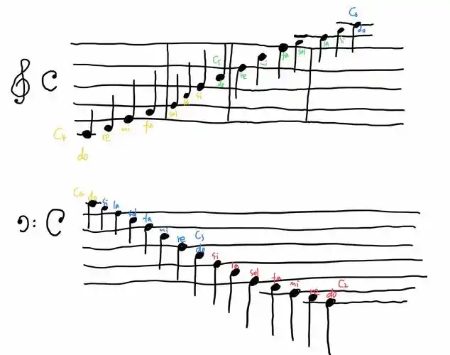 低音谱号与高音谱号