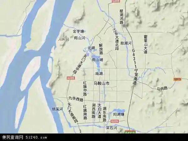 中国 安徽省 马鞍山市 雨山区本站收录有:2021雨山区卫星地图高清版