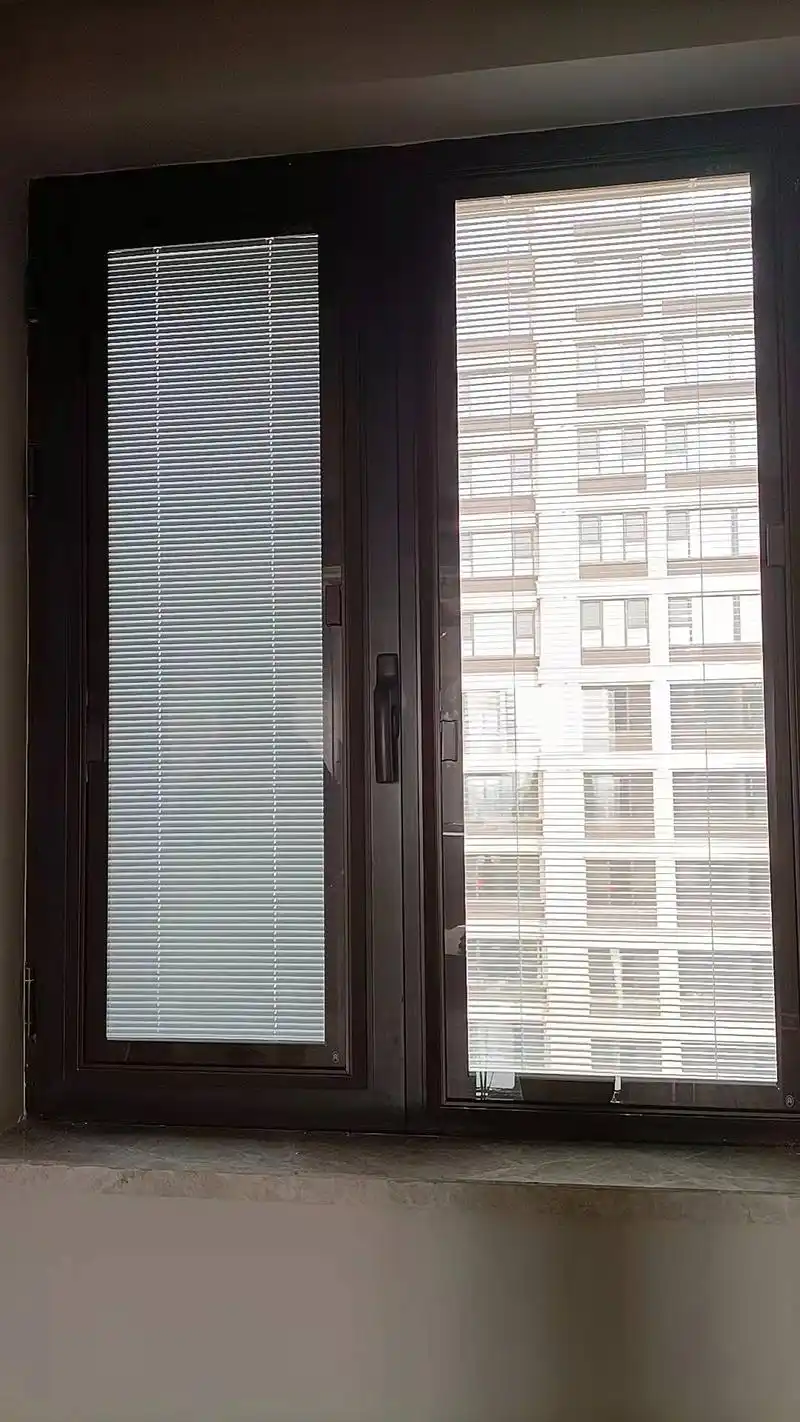 家庭窗户新型窗帘—美耐特磁控百叶玻璃