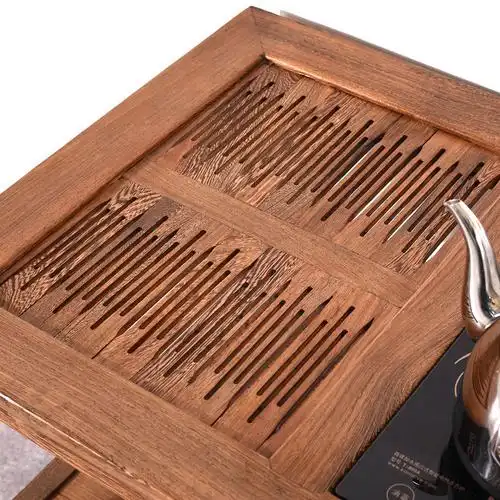 红木家具鸡翅木茶水架中式实木小茶桌阳台功夫茶台泡茶桌茶艺桌