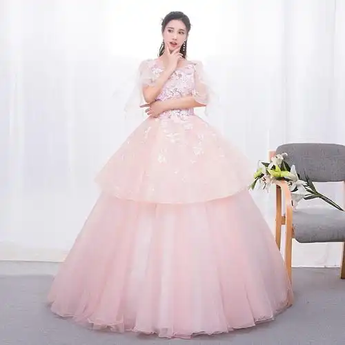 新款独唱演出服女长款美声声学生艺年会礼服高贵礼服