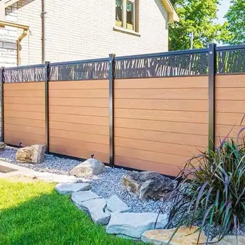 院墙护栏 防腐木围栏户外 围墙栅栏 别墅庭院仿木栏杆