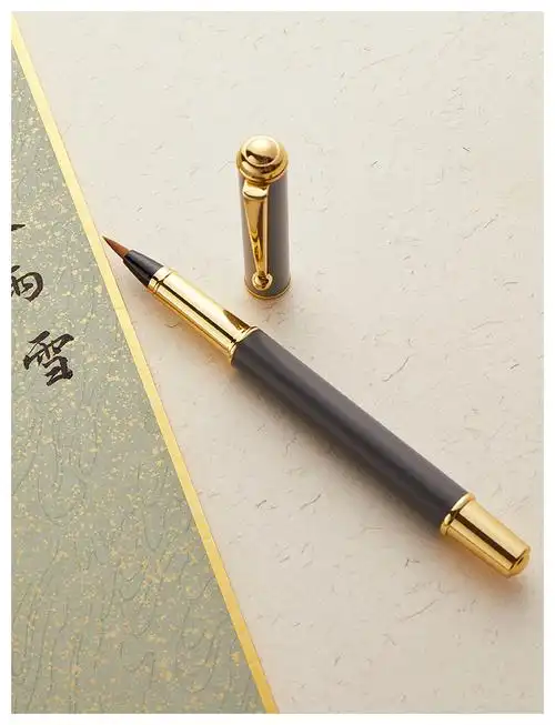 静御轩 钢笔式小楷毛笔墨囊狼毫软笔钢笔式毛笔套装初学小楷瘦金体