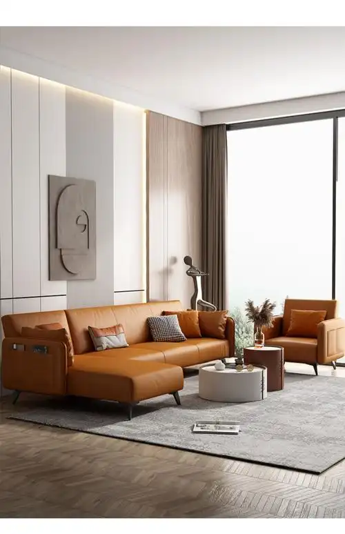 小米(mi)生态米家通用小户型真皮沙发客厅头层牛皮现代简约轻奢组合皮