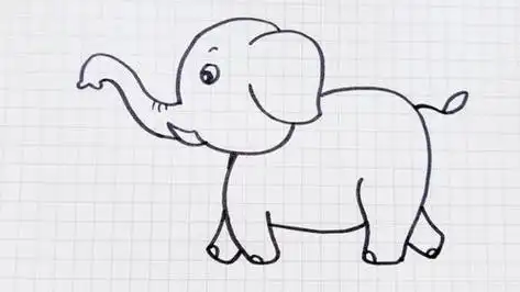 大象吃香蕉的简笔画视频