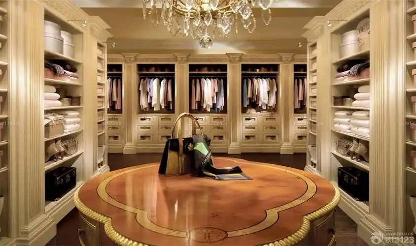 2020豪华欧式风格衣帽间衣柜装修实景图