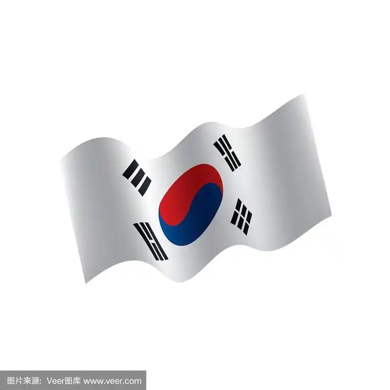 韩国国旗,矢量图