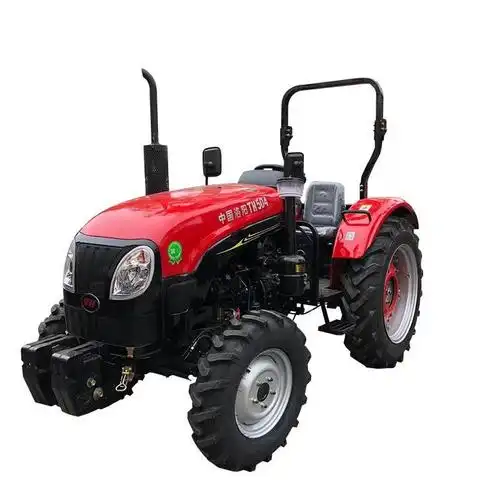家用504四驱拖拉机 国三万年红四轮拖拉机 瑞德504农用四轮车图片