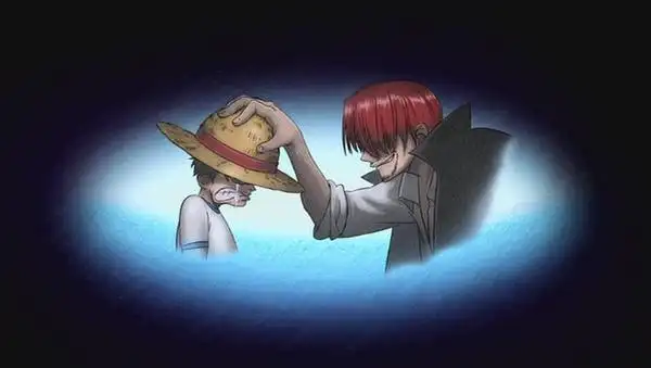 路飞小时候曾经遇到过心目中的偶像——大海盗红发香克斯,是香克斯给