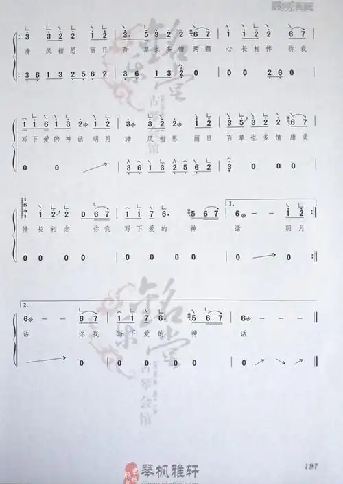 康美之恋古筝流行曲曲谱大全