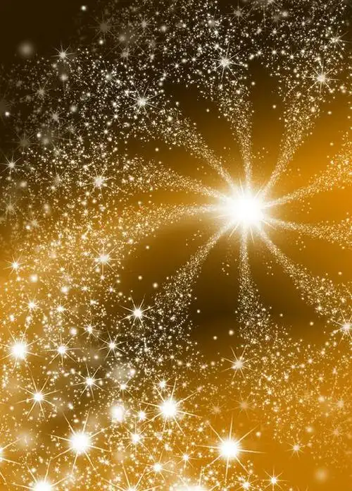璀璨星光唯美梦幻黄色背景高清图片分享!-猴子技术宅