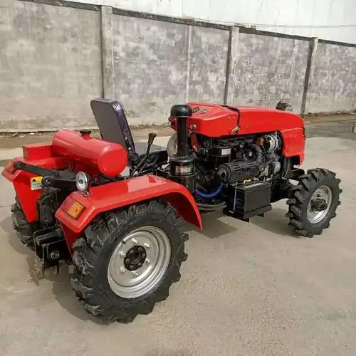 小单缸四轮拖拉机农用两驱耕地机山地丘陵果园四轮旋耕机