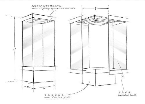 博物馆展柜设计手绘图看四川克里克公司设计师手稿