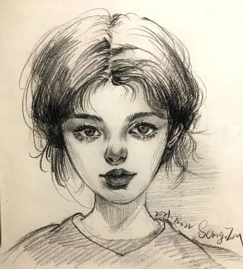 人物速写练习附步骤图人物头像