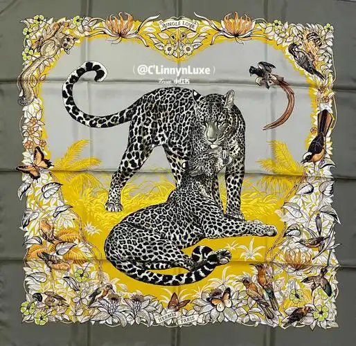 hermes爱马仕经典动物丝巾丛林之爱