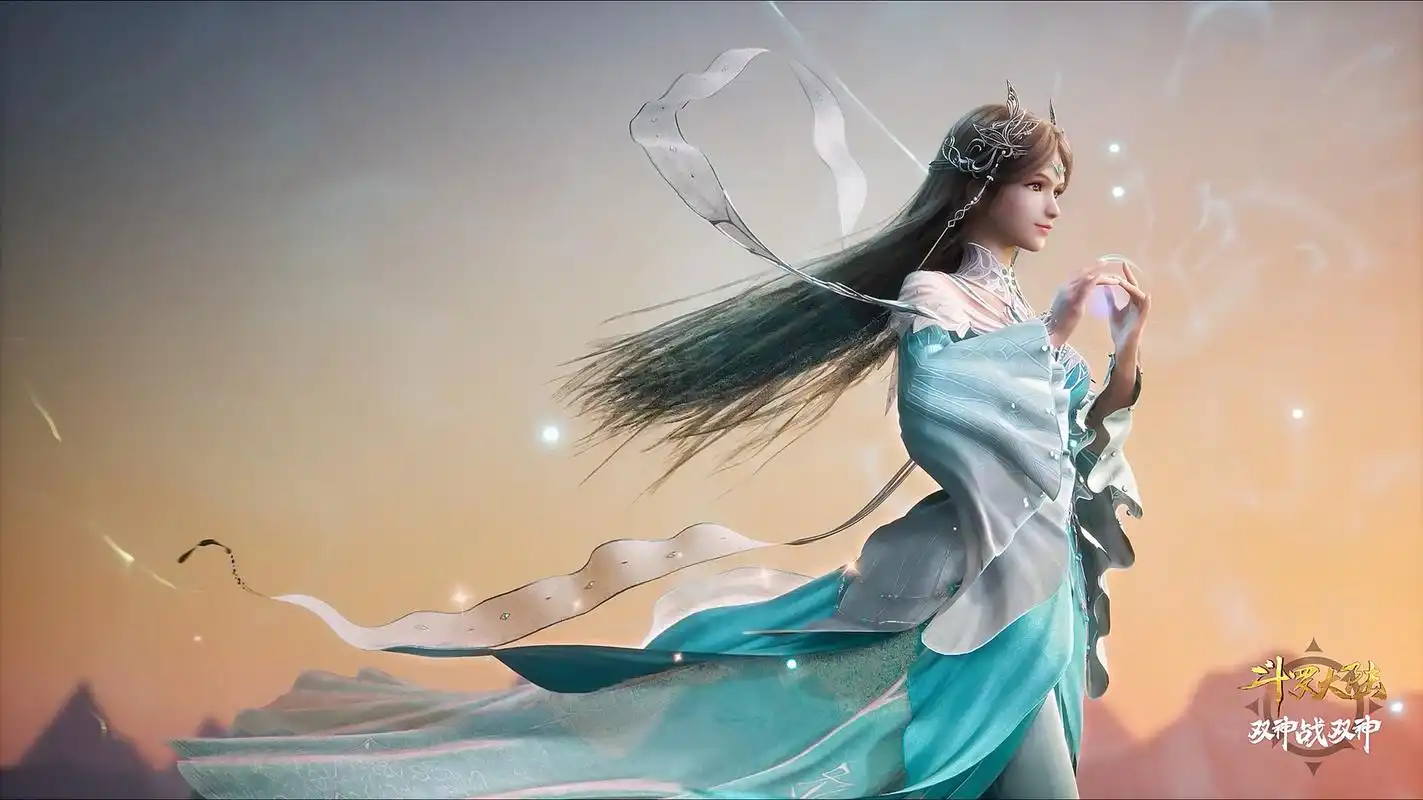 动漫壁纸|《斗罗大陆双神战双神》宁荣荣神装展示:青云为裳,流风回雪.