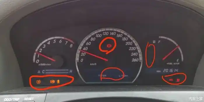 12代皇冠仪表盘指示多处异常请指教