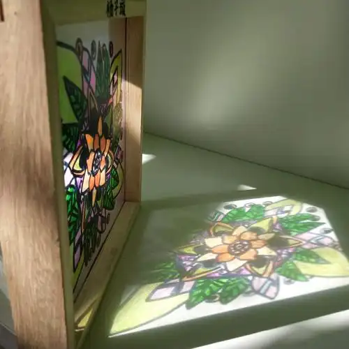 创意玻璃画——曼陀罗花