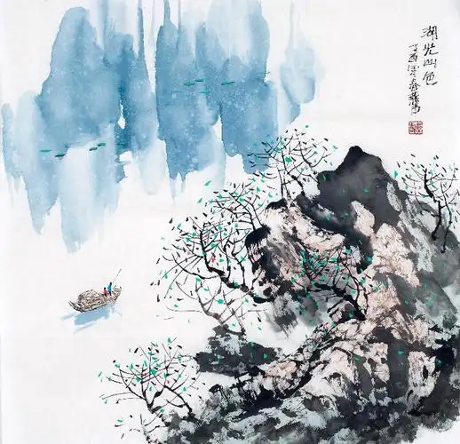 笔墨的减法同样也是一种美-刘燕声山水画小品