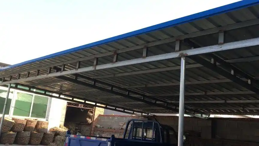 竹风农业 农村彩钢瓦棚子是这样搭建的,七十多平花了二千六七百