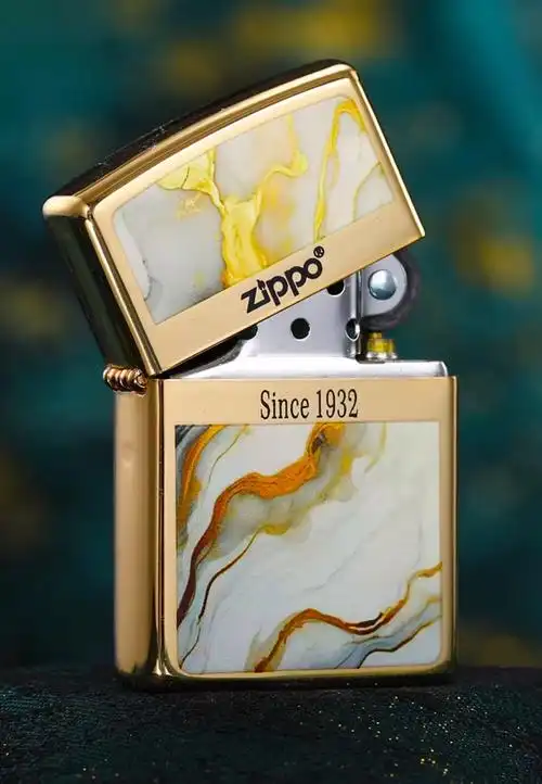 zippo打火机珐琅起源大理石纹高档商务送礼煤油防风官方外壳正品
