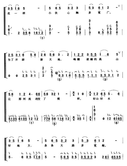 我和我的祖国古筝演奏曲谱