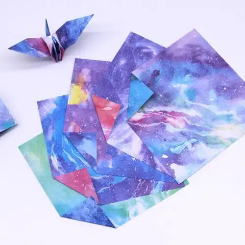 用星空折纸折出漂亮的千纸鹤 手工折纸大全-普车都