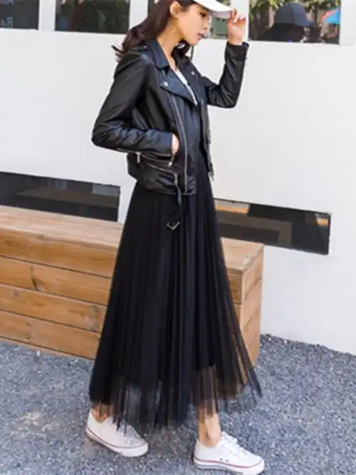 黑色裙半身裙夏穿搭|黑色裙半身裙夏搭配|黑色裙半身裙夏做法|制作