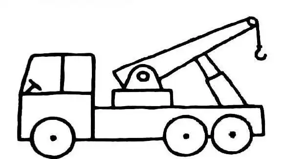 钻孔车简笔画 钻孔车简笔画图片幼儿