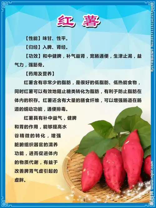 红薯功效图片