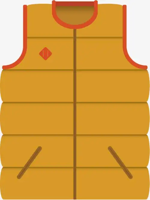 户外工具黄色马甲卡通风格