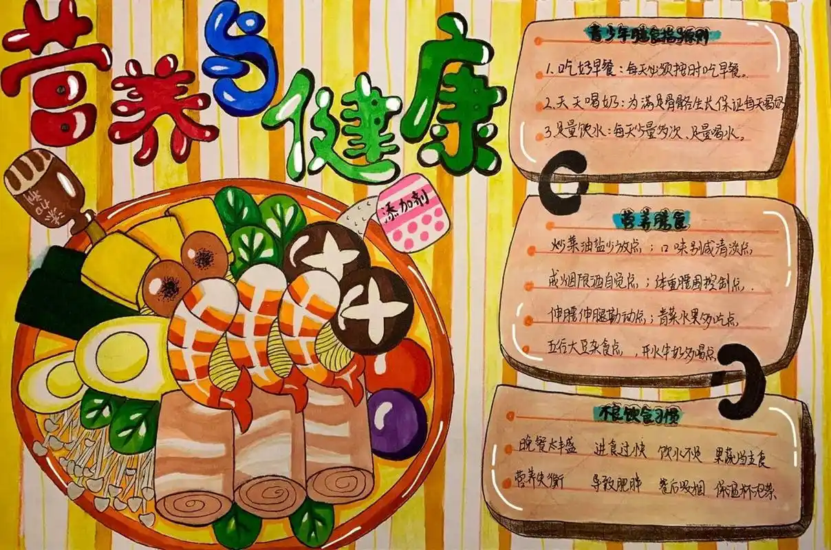 手抄报:《食品与健康》 手抄报:《食品与健康》