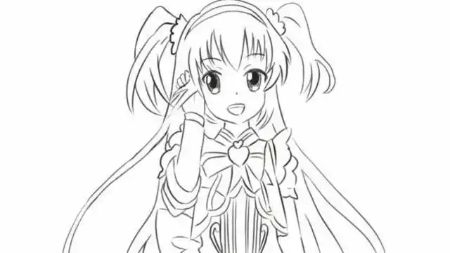 《巴啦啦小魔仙》中的凌美雪卡通动漫形象简笔画教程