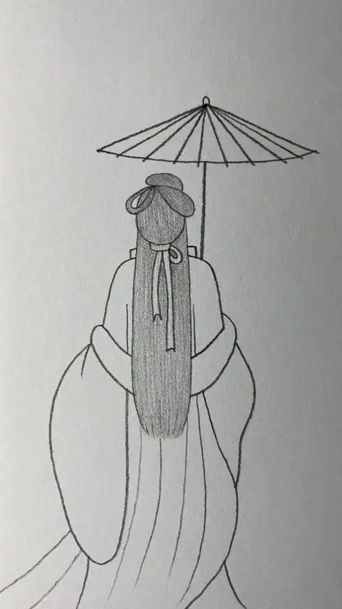 画大家喜欢的古风背影