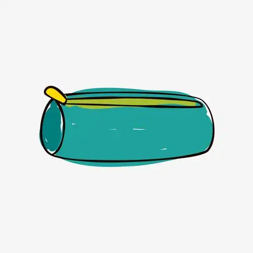 矢量手绘时尚卡通笔盒