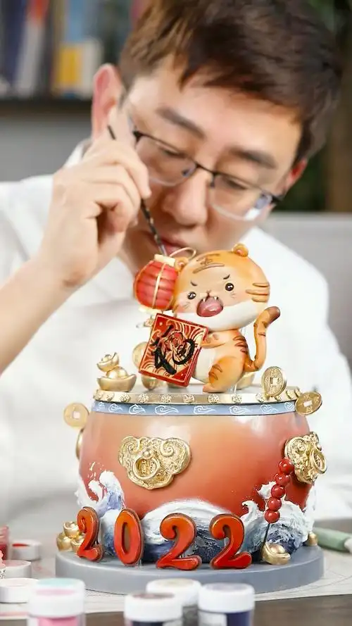 糖王周毅教你做翻糖小老虎蛋糕,-sk糖王周毅