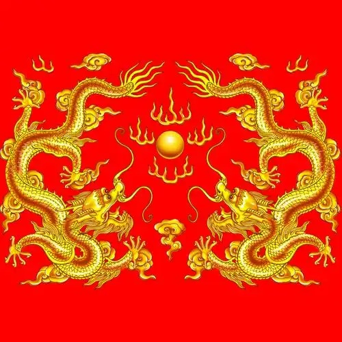 双龙戏珠图片设计模板素材