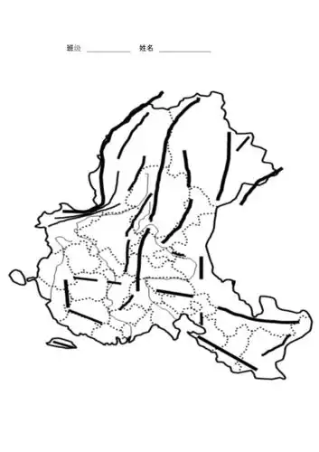 空白地图中国地形图