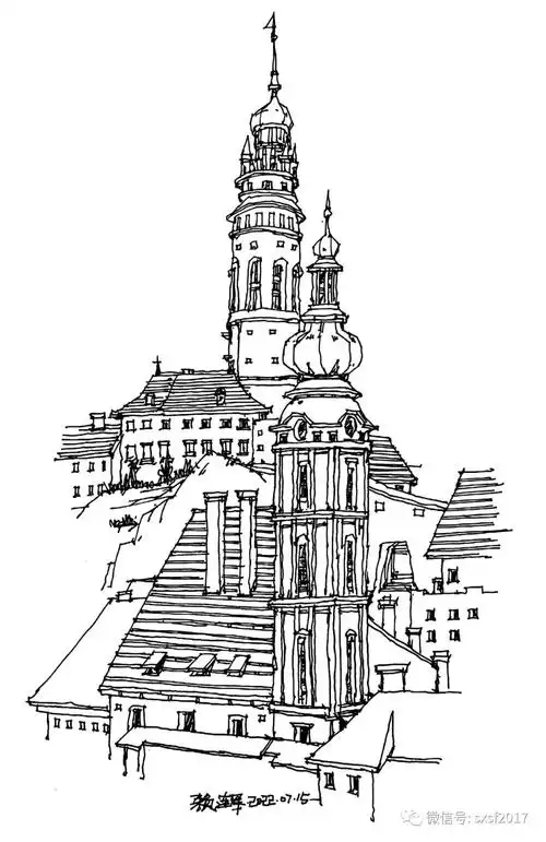 钢笔画——欧洲建筑怎么画 - 元艺考