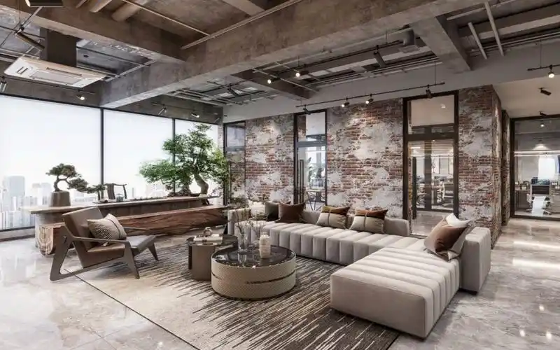 工业风格软装 #其他办公室案例 工业风办公室设计 #知末网