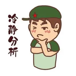 表情冷静分析建军节军人插画