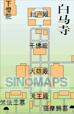 白马寺内部地图要按照《白马寺》这篇文章来画